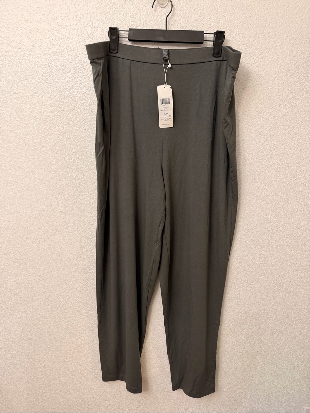 Eileen Fisher Slim Slouchy Ankle Pant Size XL Slate